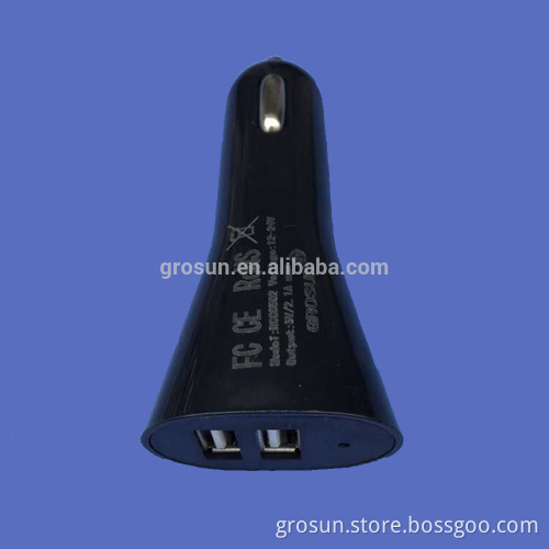 China Wholesale 10W DC to DC Car Charger Dual USB Car Charger by Grosun
